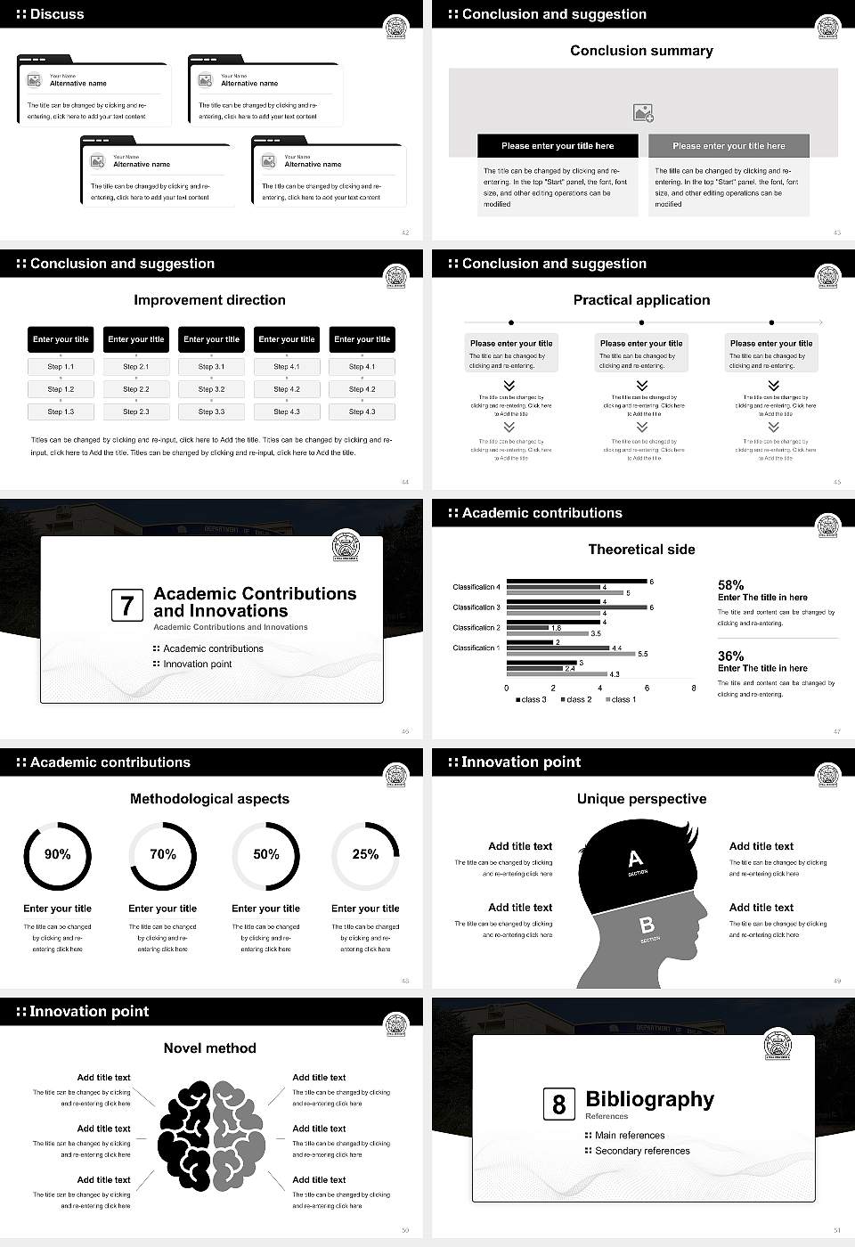 Utkal University Graduation Thesis Defense PPT Template16:9 ratio PPT effect preview image6