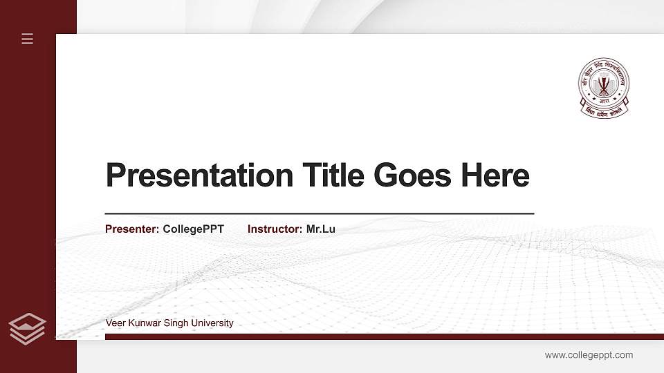Veer Kunwar Singh University Thesis Proposal/Graduation Defense PPT Template16:9 ratio PPT effect preview image