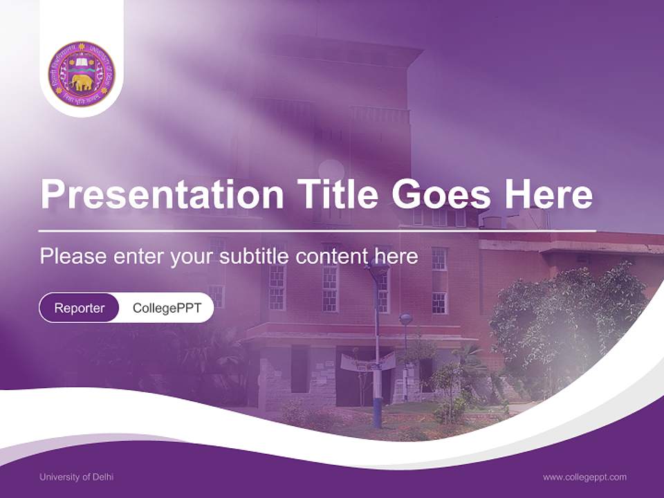 University of Delhi Lecture Sharing and Networking Event PPT Template4:3 ratio PPT effect preview image4