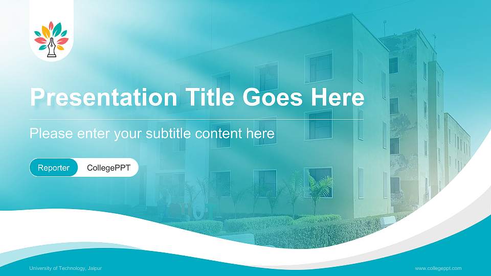 University of Technology, Jaipur Lecture Sharing and Networking Event PPT Template16:9 ratio PPT effect preview image