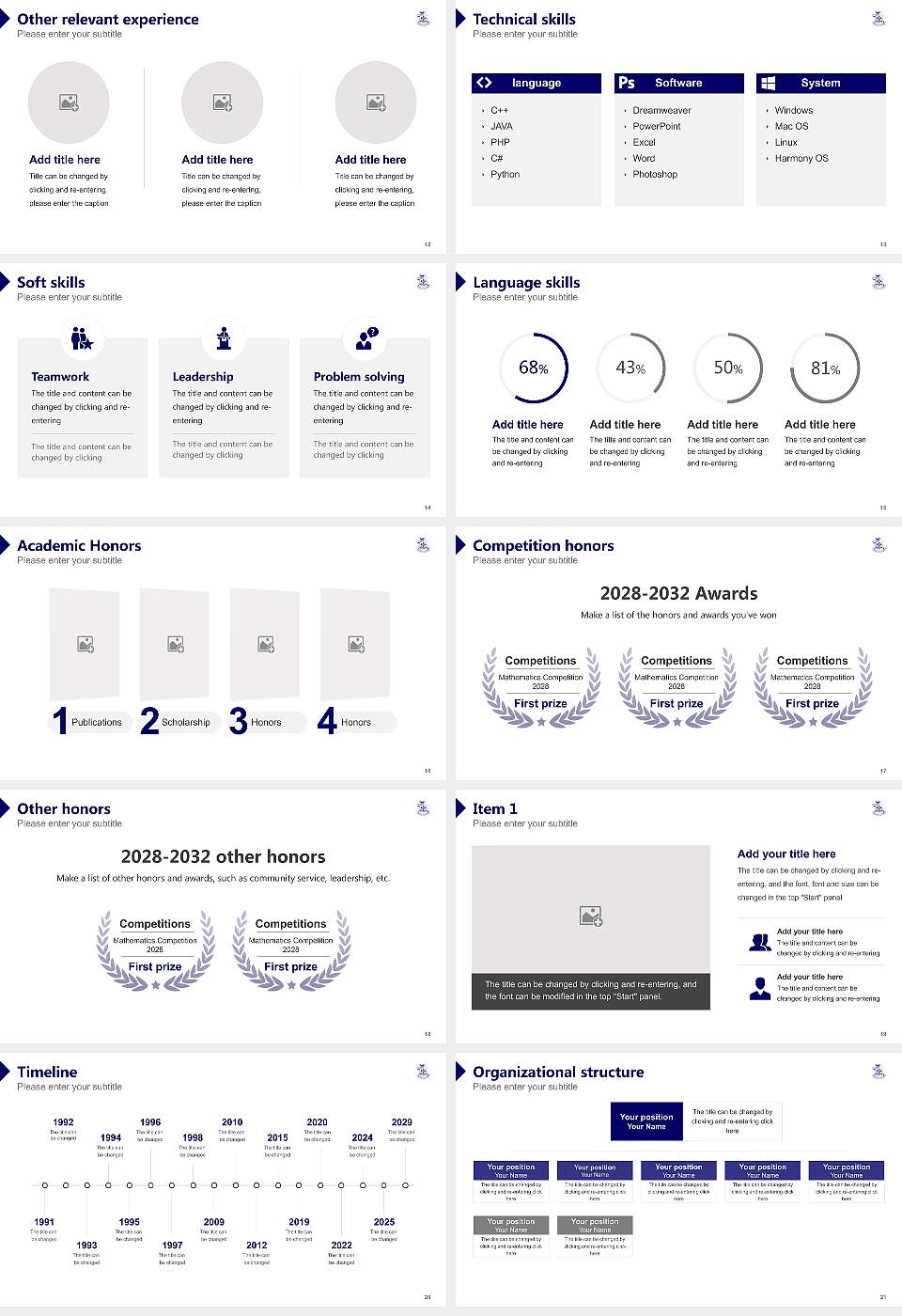 University of Mysore Resume PPT Template16:9 ratio PPT effect preview image3