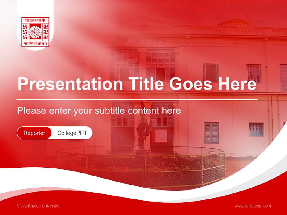 Visva-Bharati University Lecture Sharing and Networking Event PPT Template4:3 ratio PPT effect preview image4