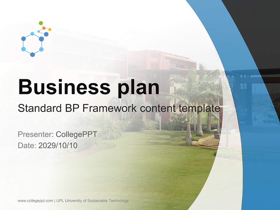 UPL University of Sustainable Technology Competition/Entrepreneurship Contest PPT Template4:3 ratio PPT effect preview image9