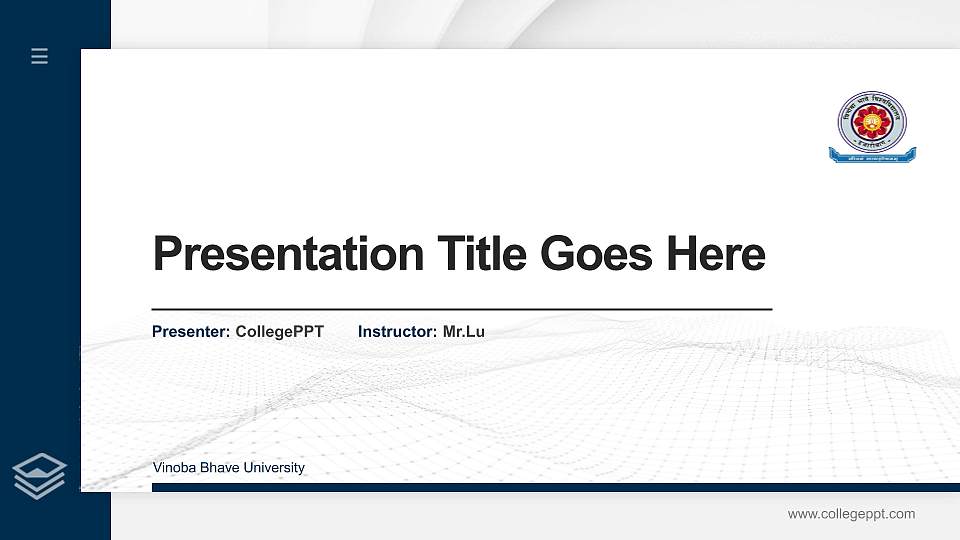 Vinoba Bhave University Thesis Proposal/Graduation Defense PPT Template16:9 ratio PPT effect preview image