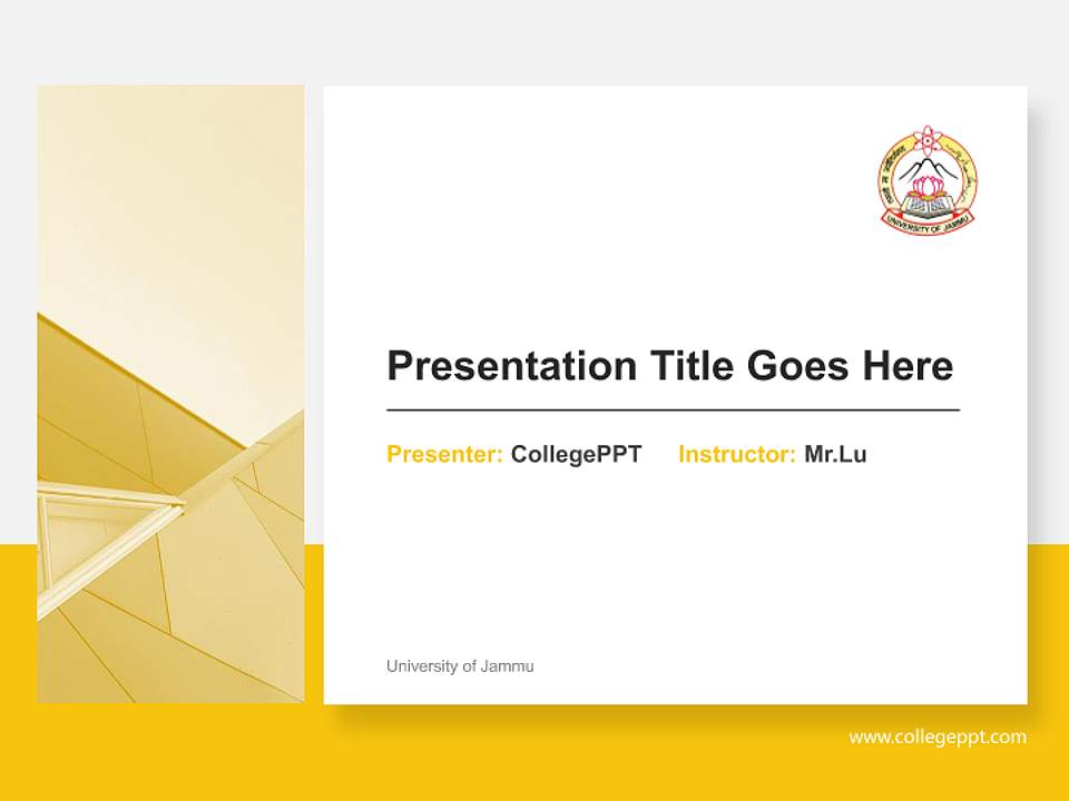 University of Jammu General PPT Template4:3 ratio PPT effect preview image6