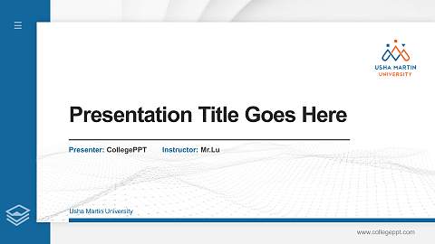 Usha Martin University Thesis Proposal/Graduation Defense PPT Template