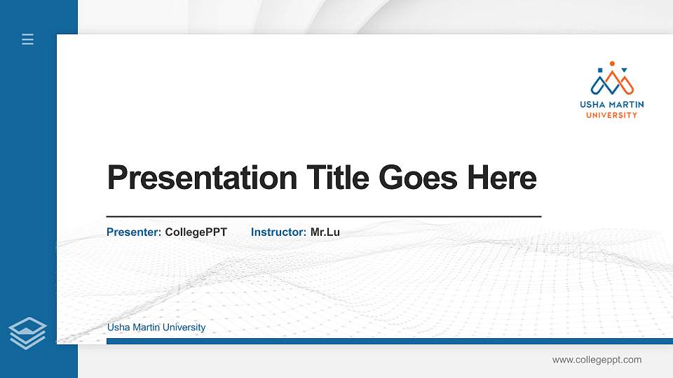 Usha Martin University Thesis Proposal/Graduation Defense PPT Template16:9 ratio PPT effect preview image