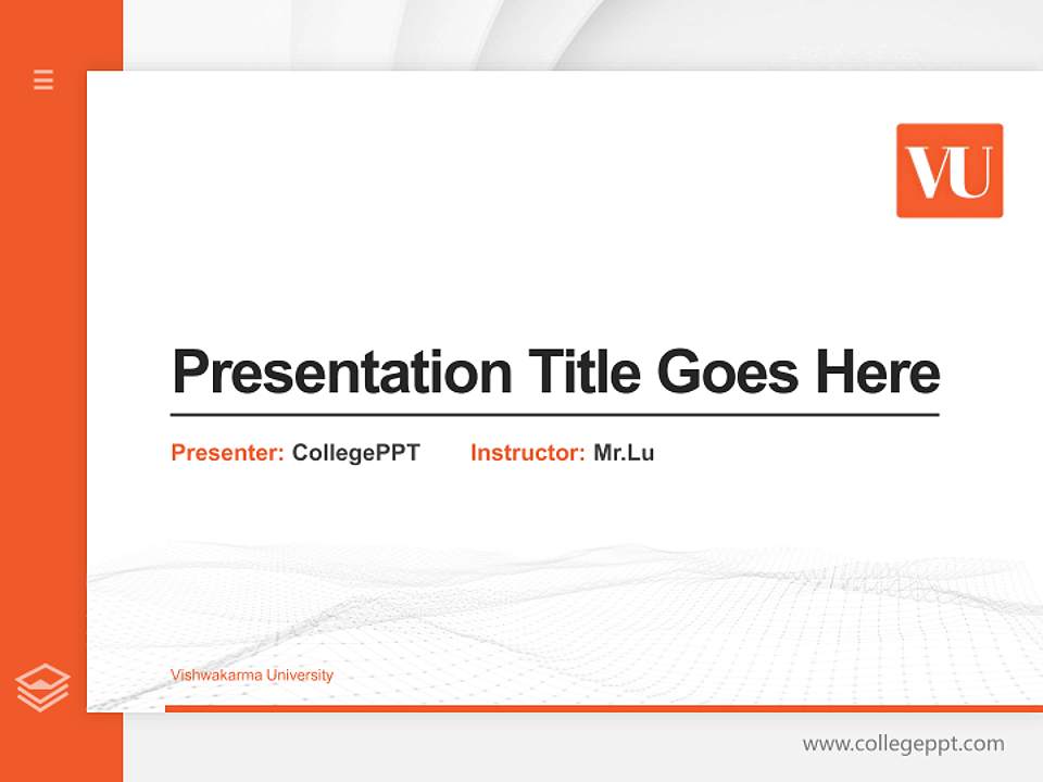 Vishwakarma University Thesis Proposal/Graduation Defense PPT Template4:3 ratio PPT effect preview image5