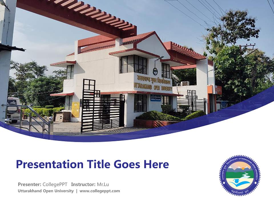Uttarakhand Open University Course/Courseware Creation PPT Template4:3 ratio PPT effect preview image5