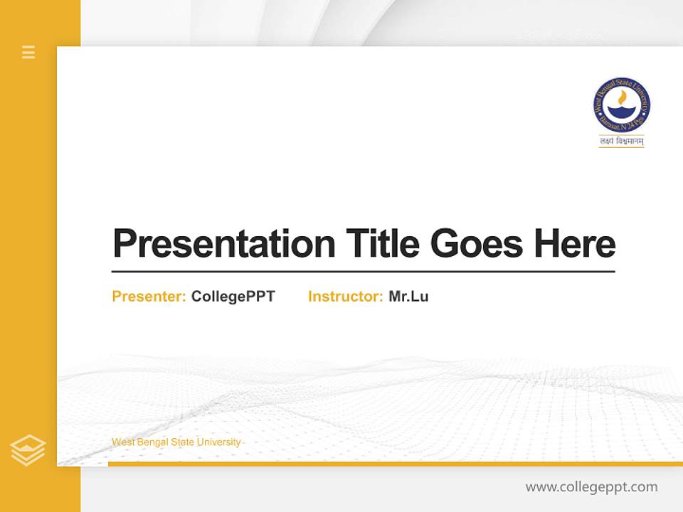 West Bengal State University Thesis Proposal/Graduation Defense PPT Template4:3 ratio PPT effect preview image5
