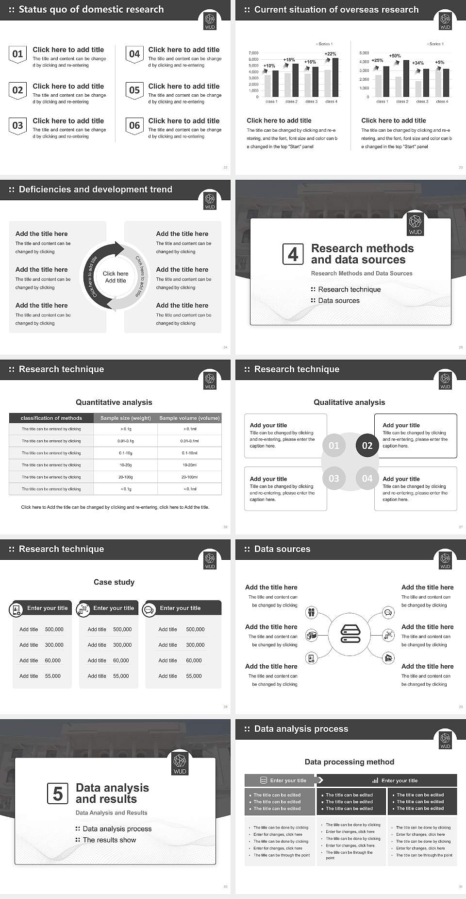 World University of Design Graduation Thesis Defense PPT Template4:3 ratio PPT effect preview image4