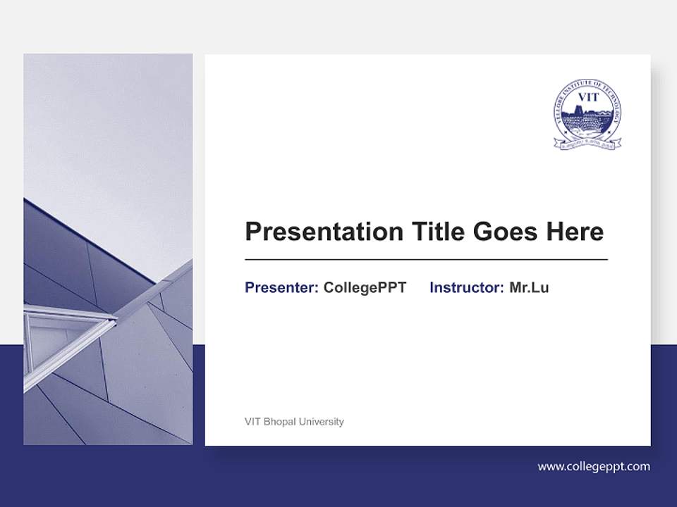VIT Bhopal University General PPT Template4:3 ratio PPT effect preview image6