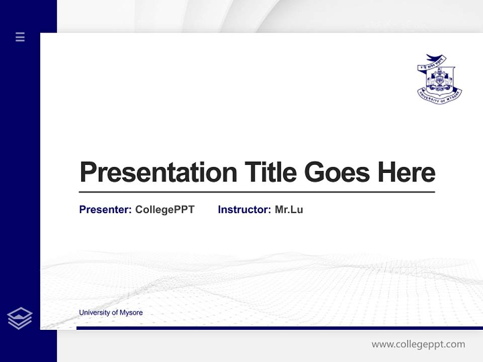 University of Mysore Thesis Proposal/Graduation Defense PPT Template4:3 ratio PPT effect preview image5