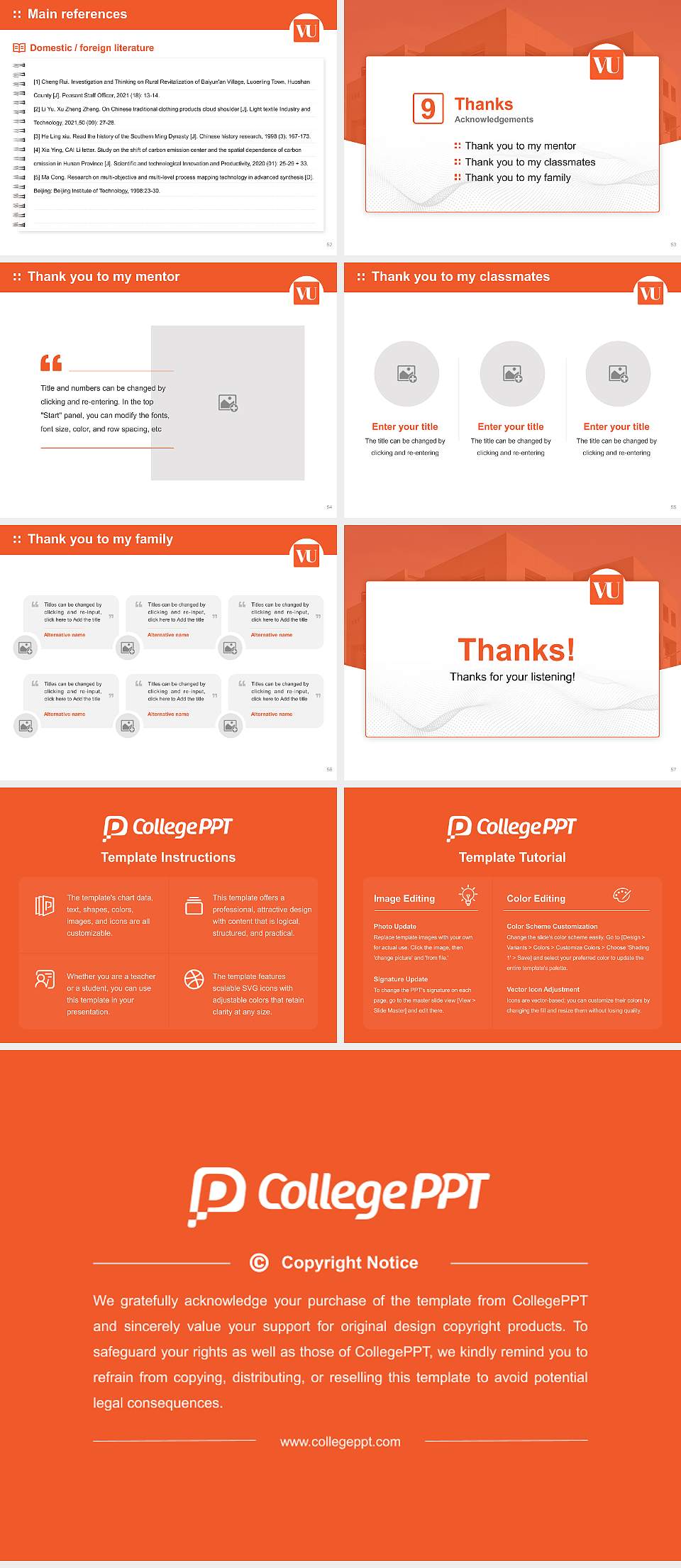 Vishwakarma University Graduation Thesis Defense PPT Template4:3 ratio PPT effect preview image7