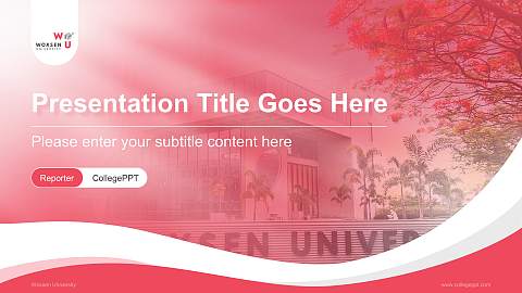 Woxsen University Lecture Sharing and Networking Event PPT Template