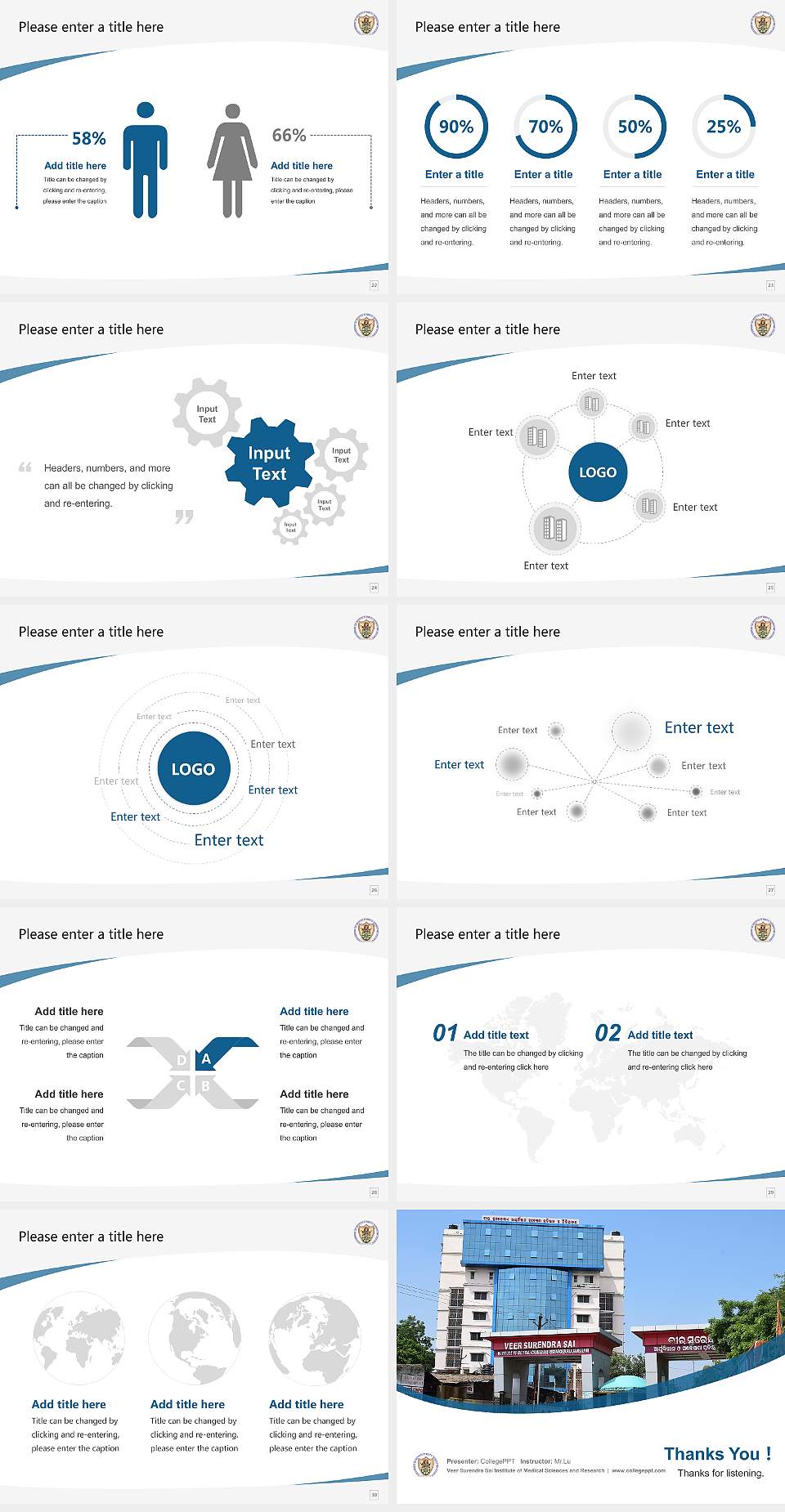 Veer Surendra Sai Institute of Medical Sciences and Research Course/Courseware Creation PPT Template4:3 ratio PPT effect preview image4