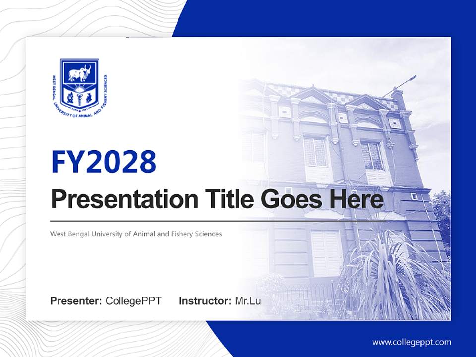 West Bengal University of Animal and Fishery Sciences Academic Presentation/Research Findings Report PPT Template4:3 ratio PPT effect preview image5
