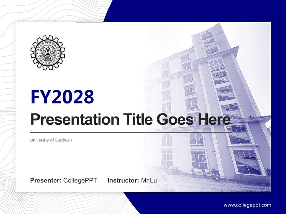 University of Burdwan Academic Presentation/Research Findings Report PPT Template4:3 ratio PPT effect preview image5