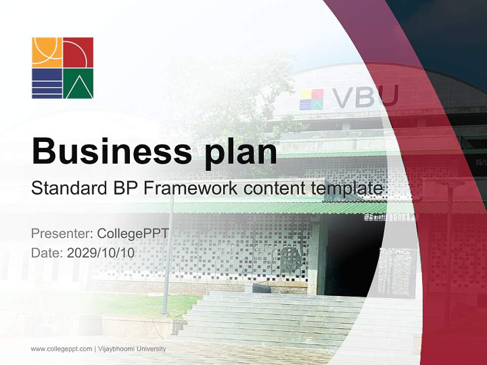 Vijaybhoomi University Competition/Entrepreneurship Contest PPT Template4:3 ratio PPT effect preview image9