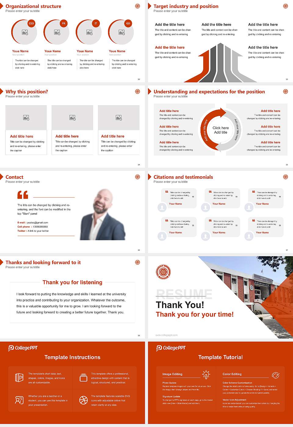 Veer Narmad South Gujarat University Resume PPT Template16:9 ratio PPT effect preview image4