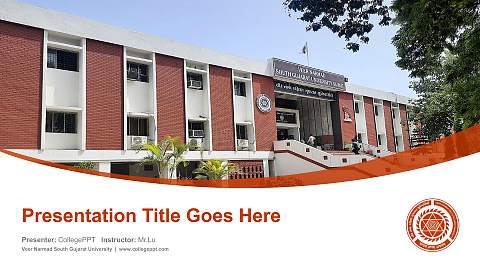 Veer Narmad South Gujarat University Course/Courseware Creation PPT Template