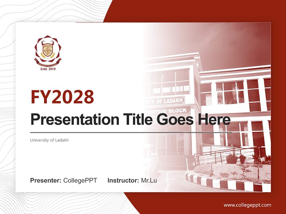 University of Ladakh Academic Presentation/Research Findings Report PPT Template4:3 ratio PPT effect preview image5