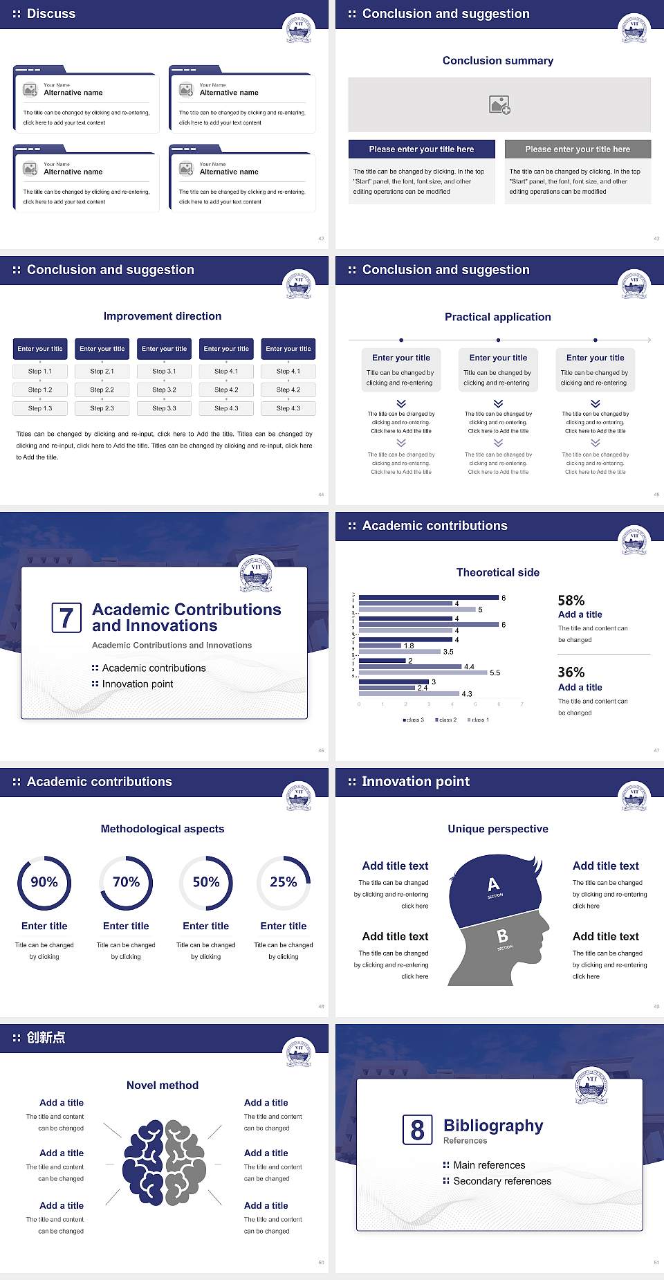VIT Bhopal University Graduation Thesis Defense PPT Template4:3 ratio PPT effect preview image6