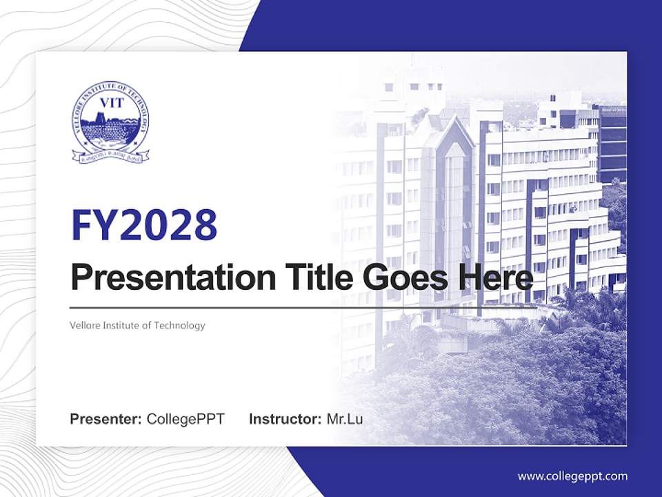 Vellore Institute of Technology Academic Presentation/Research Findings Report PPT Template4:3 ratio PPT effect preview image5
