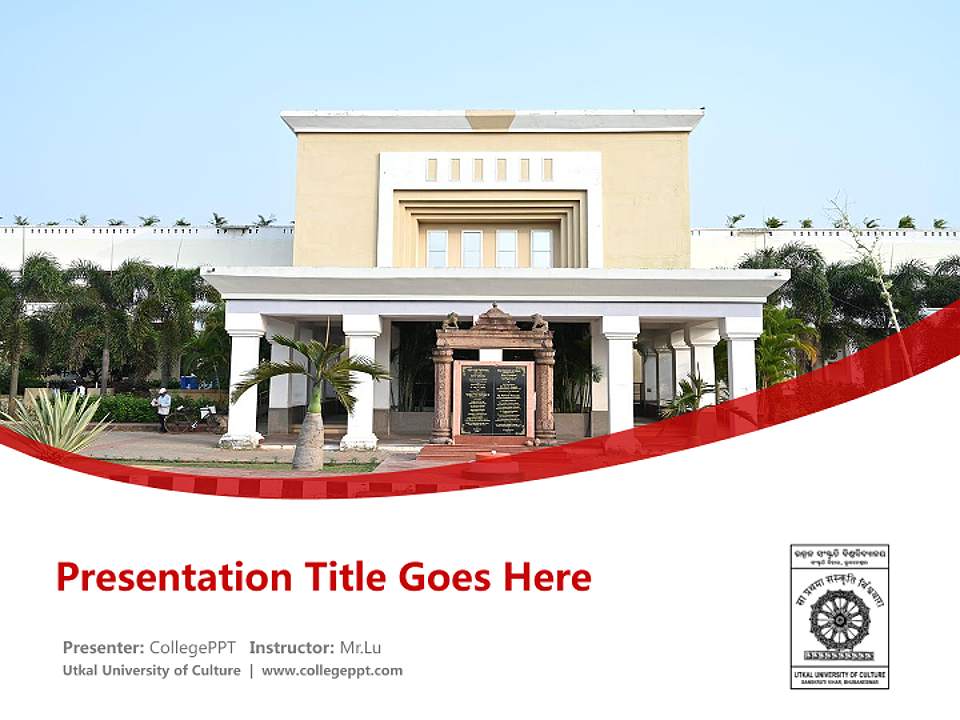 Utkal University of Culture Course/Courseware Creation PPT Template4:3 ratio PPT effect preview image5
