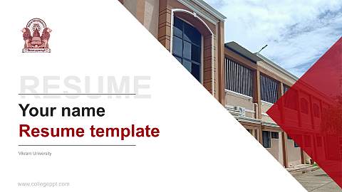 Vikram University Resume PPT Template