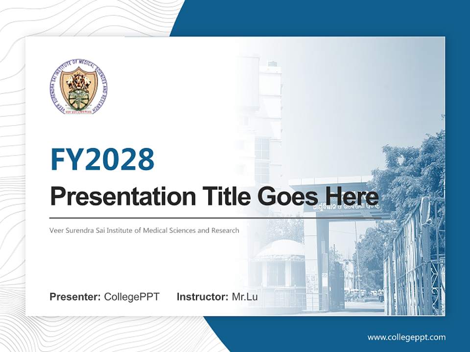 Veer Surendra Sai Institute of Medical Sciences and Research Academic Presentation/Research Findings Report PPT Template4:3 ratio PPT effect preview image5
