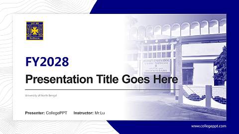 University of North Bengal Academic Presentation/Research Findings Report PPT Template