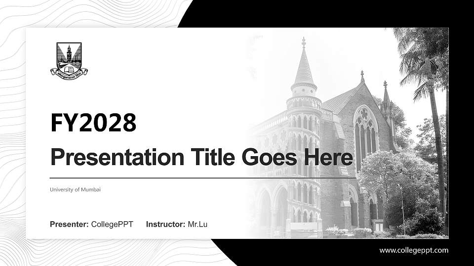 University of Mumbai Academic Presentation/Research Findings Report PPT Template16:9 ratio PPT effect preview image