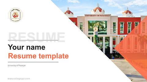 University of Patanjali Resume PPT Template