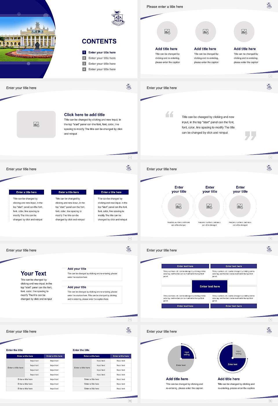 University of Mysore Course/Courseware Creation PPT Template16:9 ratio PPT effect preview image2