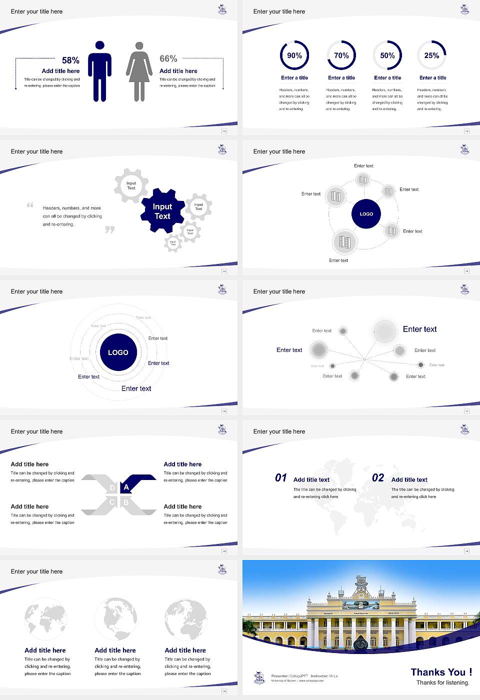 University of Mysore Course/Courseware Creation PPT Template16:9 ratio PPT effect preview image4