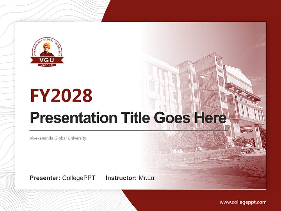 Vivekananda Global University Academic Presentation/Research Findings Report PPT Template4:3 ratio PPT effect preview image5