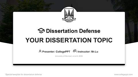 University of Mumbai Graduation Thesis Defense PPT Template