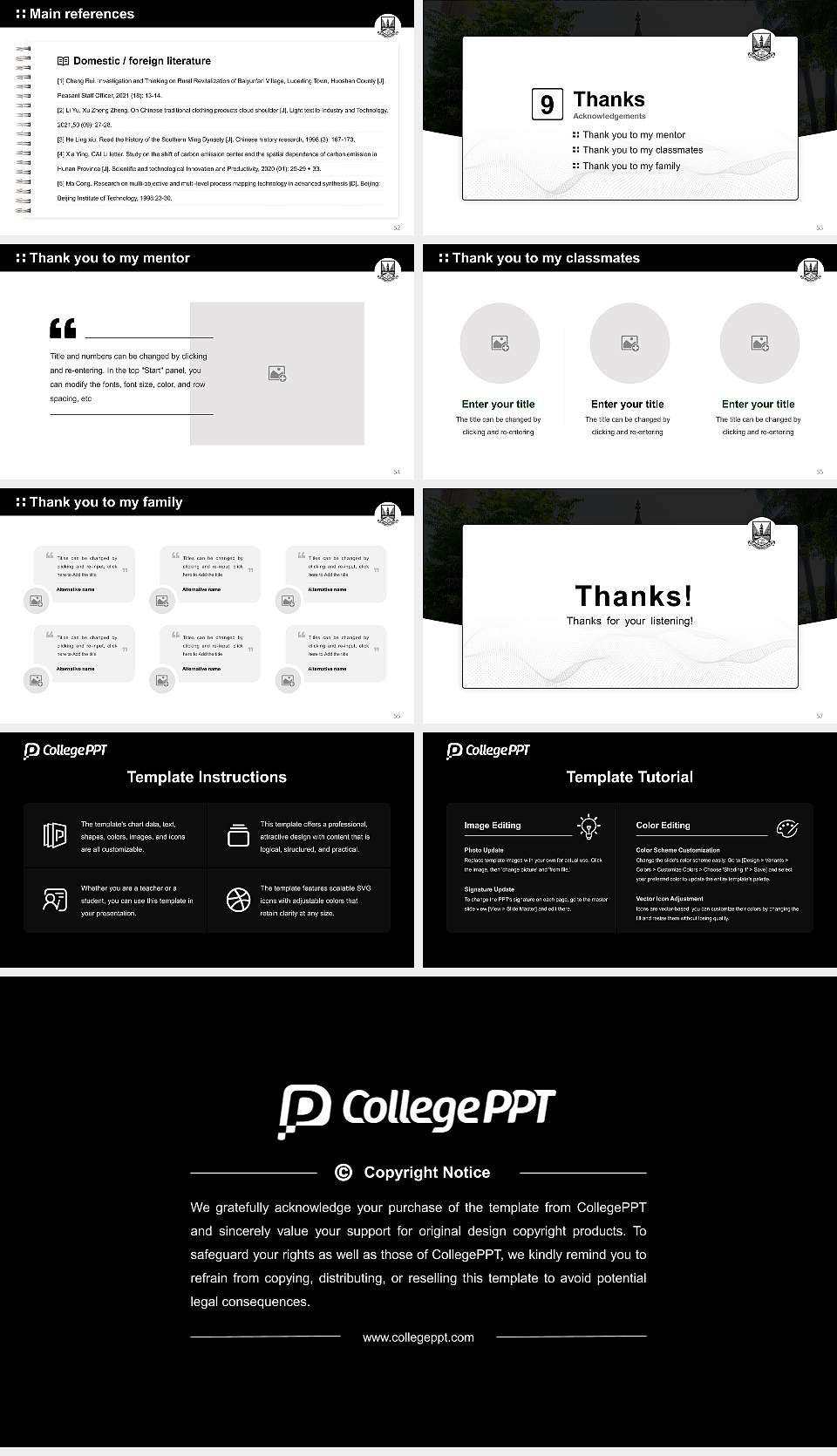 University of Mumbai Graduation Thesis Defense PPT Template16:9 ratio PPT effect preview image7