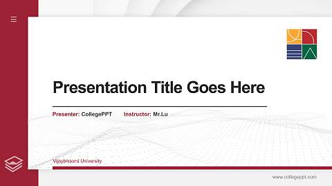 Vijaybhoomi University Thesis Proposal/Graduation Defense PPT Template