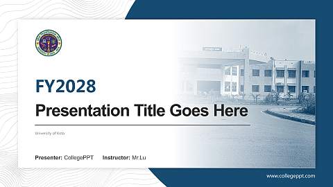 University of Kota Academic Presentation/Research Findings Report PPT Template