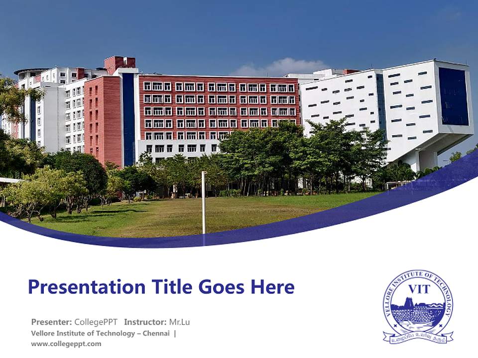 Vellore Institute of Technology – Chennai Course/Courseware Creation PPT Template4:3 ratio PPT effect preview image5