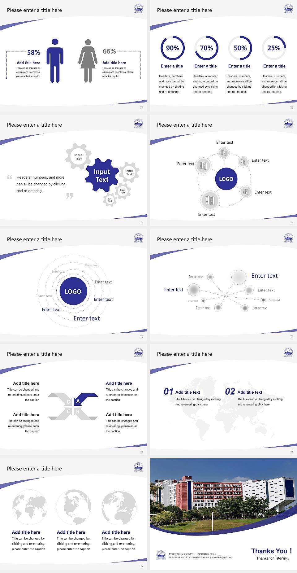 Vellore Institute of Technology – Chennai Course/Courseware Creation PPT Template4:3 ratio PPT effect preview image4