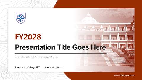 Vignan’s Foundation for Science, Technology and Research Academic Presentation/Research Findings Report PPT Template