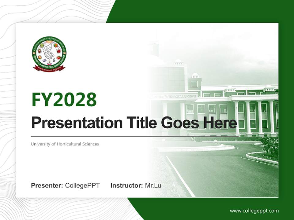 University of Horticultural Sciences Academic Presentation/Research Findings Report PPT Template4:3 ratio PPT effect preview image5