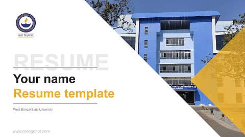 West Bengal State University Resume PPT Template