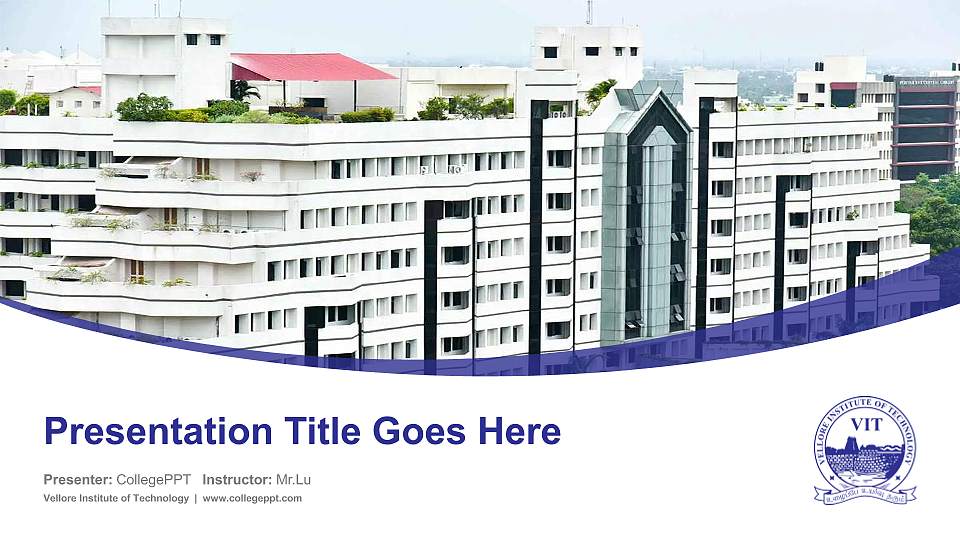 Vellore Institute of Technology Course/Courseware Creation PPT Template16:9 ratio PPT effect preview image