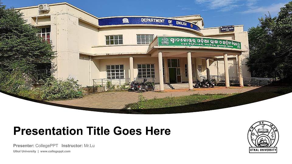 Utkal University Course/Courseware Creation PPT Template16:9 ratio PPT effect preview image