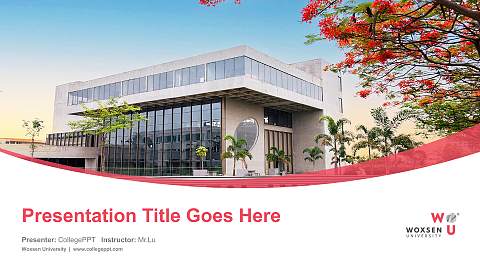 Woxsen University Course/Courseware Creation PPT Template