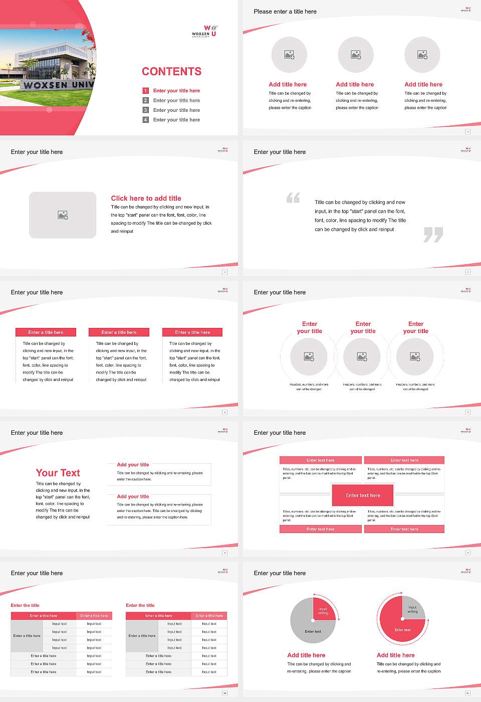 Woxsen University Course/Courseware Creation PPT Template16:9 ratio PPT effect preview image2